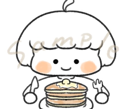 ゆるすぎるイラスト作成します ︎✿ おまけに少し/3色でシンプル仕上げ イメージ2