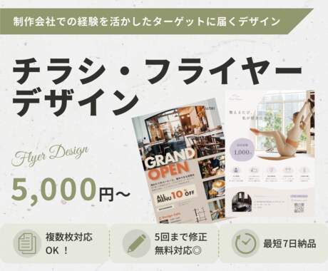 ターゲットに響くチラシ・フライヤーをデザインします イベント企画・運営経験を活かした、ターゲットに刺さるデザイン イメージ1