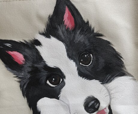 わんちゃんの似顔絵お散歩トートバッグを作ります 愛犬とのお散歩が10倍楽しくなる世界に一つのお散歩バッグ イメージ2