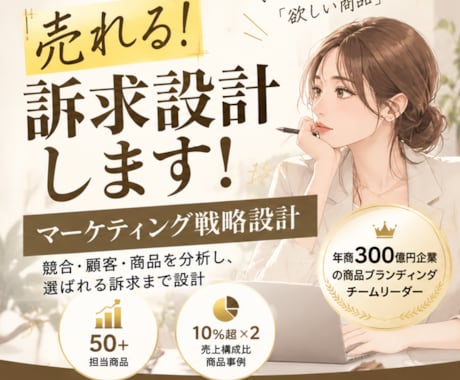 売れる理由を分析し、刺さるキャッチコピー作ります イメージ1