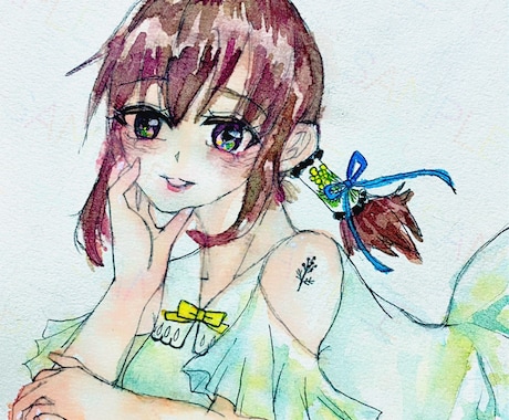 水彩画で一枚絵を描きます イメージ1