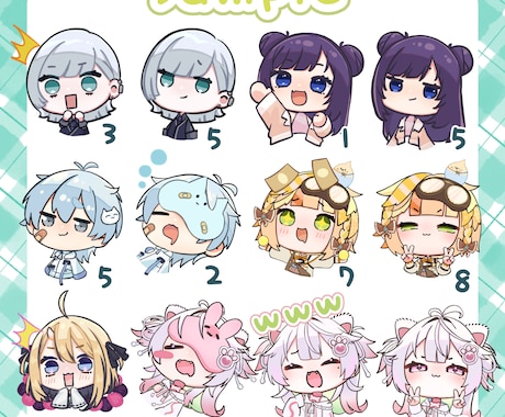 可愛いデフォルメスタンプお描きします 配信(twitch等)で使用できます！ イメージ2