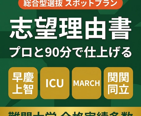 志望理由書を90分で徹底的にブラッシュアップします ゼロから完成まで、志望理由書をプロと仕上げましょう イメージ1