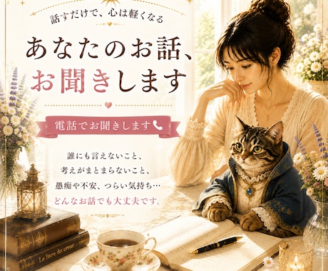女性専用・愚痴やお悩み伺います 人間関係や、ご家庭の事、職場の話し、恋愛の話し、色々伺います イメージ1