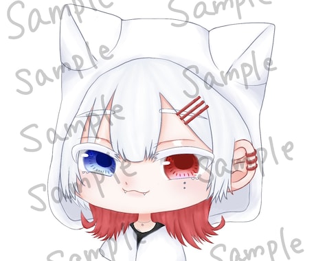 デフォルメイラスト制作します SNSアイコンやTwitch、YouTubeのスタンプに！ イメージ1