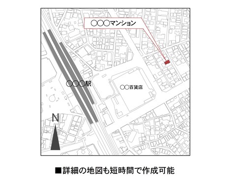 オリジナルの地図作成いたします チラシ・HP・名刺等に掲載できるオリジナルマップ作成 イメージ2