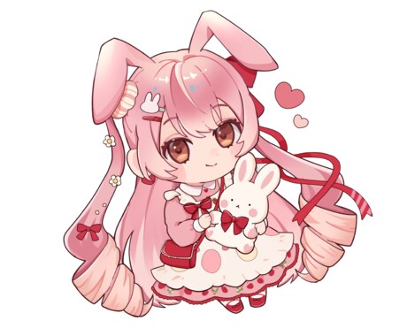 限定2枠！商用◎デフォルメイラスト作成します アイコンやグッズ、動画などに使えるイラストを作成します イメージ2