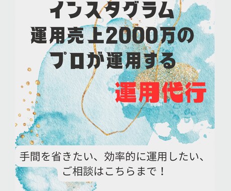 インスタグラムの運用代行します 動かしたいけど効果的な運用が分からない！お任せください！ イメージ1