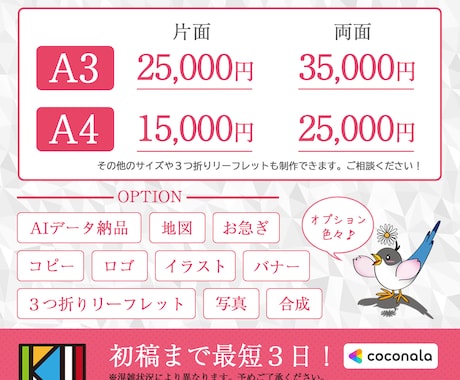 デザインだけでなくコピーライティングも承ります 広告業界で20年以上の経験と実績のあるクリエイターが制作！ イメージ2