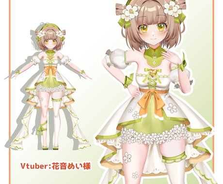 イラスト再現Vtuberさんの３Dモデルを作ります ２Dの魅力をそのまま3Dモデルにします！！ イメージ2