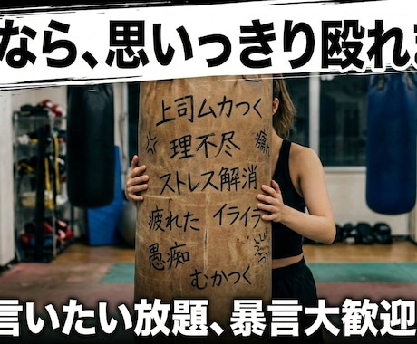 あなたの「専用サンドバッグ」になります 気遣い不要！あなたの「専用サンドバッグ」になります イメージ2