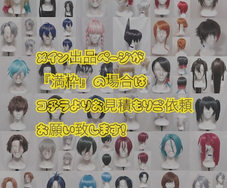 コスプレウィッグ オーダーメイド製作致します お見積もりご依頼24時間お気軽に◎ドールウィッグもお気軽に◎ イメージ2