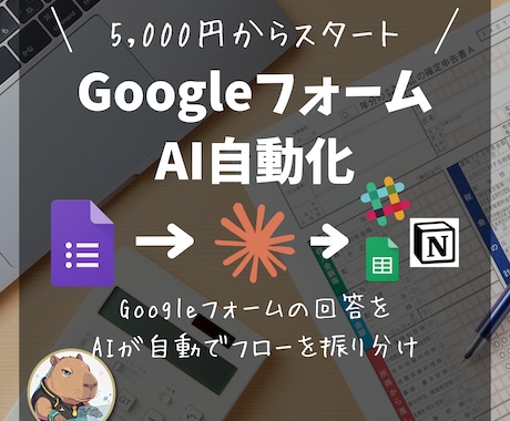 Googleフォーム→Slack通知を自動化します 【AI自動化】スターターパック。まずはAIを試してみたい方へ イメージ1