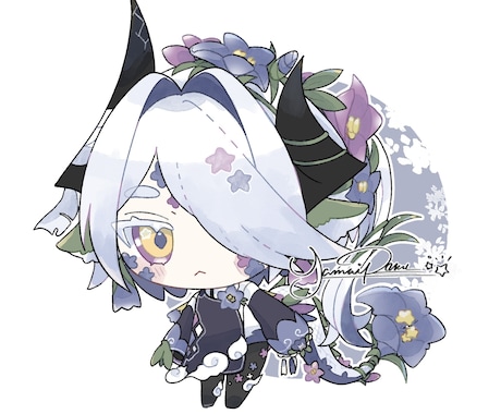 もちもち絵柄なSDキャラクターを描きます ₺ƾ₺ƾ！な絵柄で更にあなたのキャラクターに可愛さを！ イメージ1