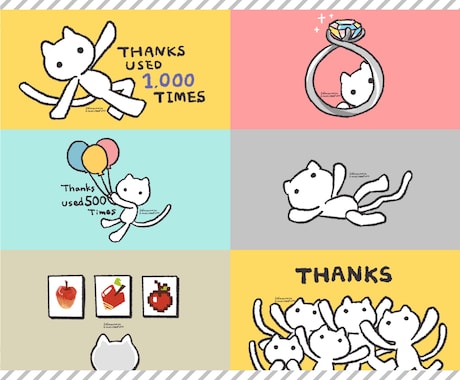 note見出し画像・ヘッダー用ネコイラスト描きます 記事内容に合うネコ見出し画像でシンプルながら個性ある記事に イメージ1