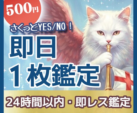 YES/NO鑑定★ 猫タロットが悩みに白黒つけます サクッと1枚引き！お試しや「結果だけ知りたい」あなたへ イメージ1