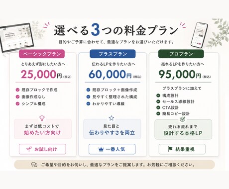 ペライチで売れる導線設計付きLPを作成します 売れる導線設計付きLP制作｜構成・コピー設計込み イメージ2