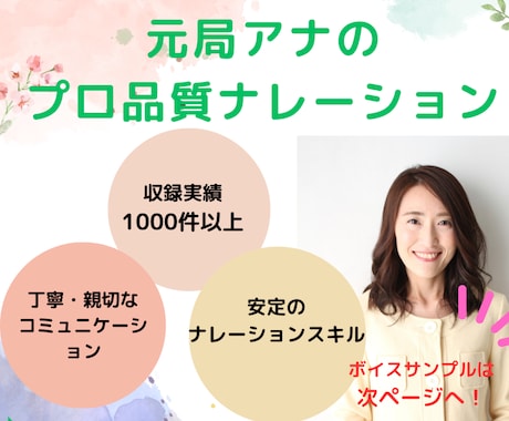 ビジネス利用に最適！元局アナがプロ品質で届けます 企業CM,VPなど実績多数！ラジオ・テレビ局の元局アナです イメージ1