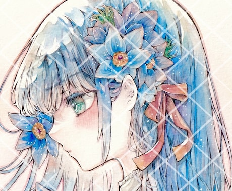 透明水彩イラストお描きします 可愛いアナログイラストお描きします