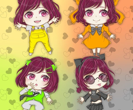 あなただけのミニキャライラストを描きます 手のひらサイズの妖精さん？自分だけのミニキャラをお手元に✿ イメージ2