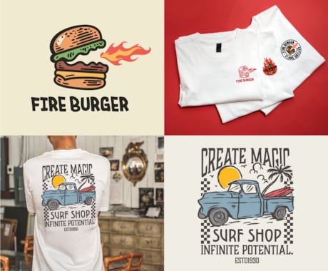 お洒落なTシャツのビンテージデザインを制作します 個性的なビンテージデザイン＆グッズ制作【配送手配までOK】 イメージ2