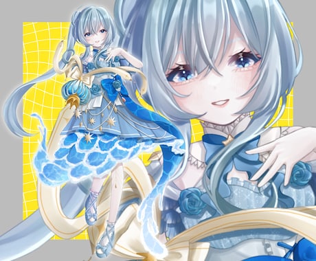 全身立ち絵の制作承ります TRPG・企画・ゲームなどで使用できる立ち絵を制作いたします イメージ2