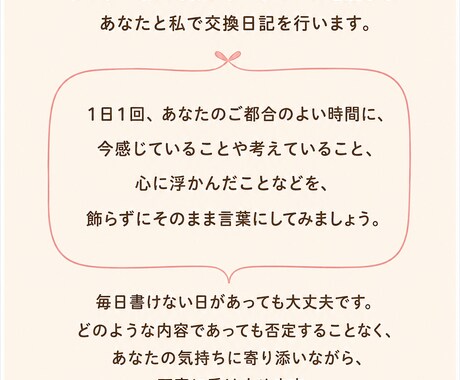 30日間の交換日記で、心のモヤモヤに寄り添います 感情を言葉にして整理し、自分らしい心を取り戻そう✨ イメージ2