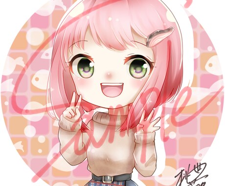 あなたの固定キャラクター描きます SNS用のアイコンを作成します。 イメージ2