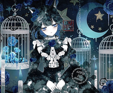 歌みた、spoon、IRIAM、イラスト制作します 雰囲気のある歌みたのイラスト制作作成します イメージ2