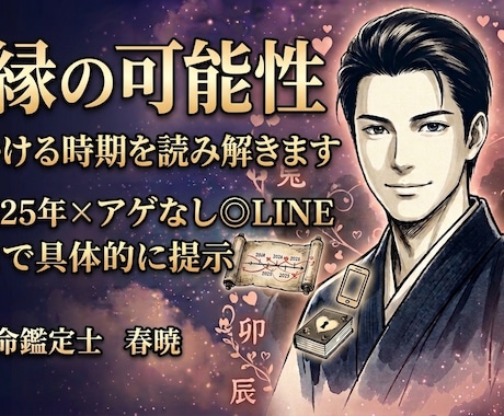 復縁の可能性と仕掛ける時期を読み解きます 鑑定歴25年×アゲなし◎LINE文例まで具体的に提示 イメージ1