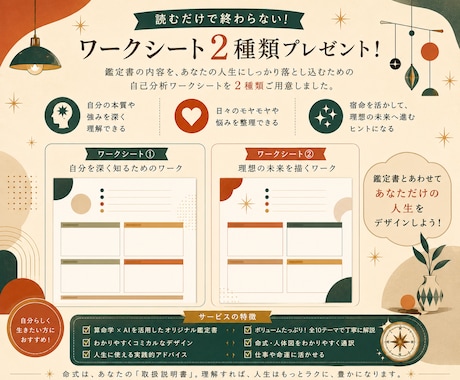 命式を人生に落とし込むAI鑑定書作ります 算命学の命式を“読む”だけでなく人生で使える言葉へ翻訳します イメージ2