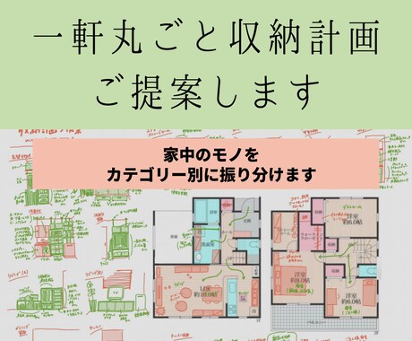 女性建築士が1軒丸ごと収納計画を提案します 〈片付け苦手な方向け〉家中のモノをカテゴリー別に振り分けます イメージ2