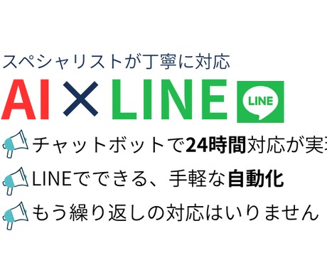 AI×LINEチャットボットを構築します 自動応答で業務効率をグッと改善 イメージ1