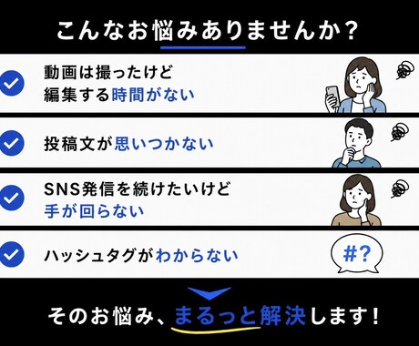 SNS動画編集と投稿文作成します 動画を送るだけでSNS投稿準備が完了します イメージ2