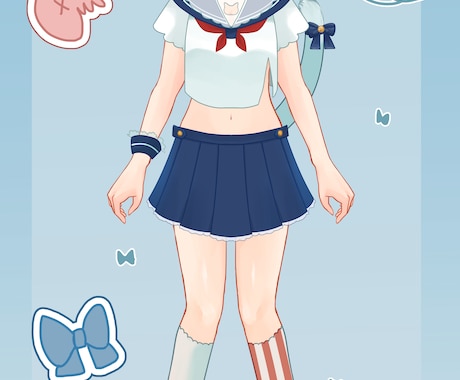 LIVE2Dモデリングします パーツ分けされたイラストを自在に動かします イメージ1
