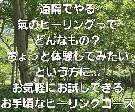 氣のヒーリングを行います 氣を遠隔で封入して、ヒーリングを行います。 イメージ2