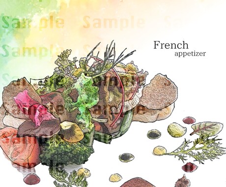 料理のイラスト食べ物のイラスト制作します 料理のこだわりや想いを伝える手段になります！ イメージ2