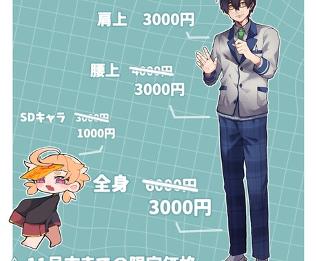 TRPGなどの立ち絵キャラクター制作します 可愛らしいキャラクターに仕上げます イメージ2