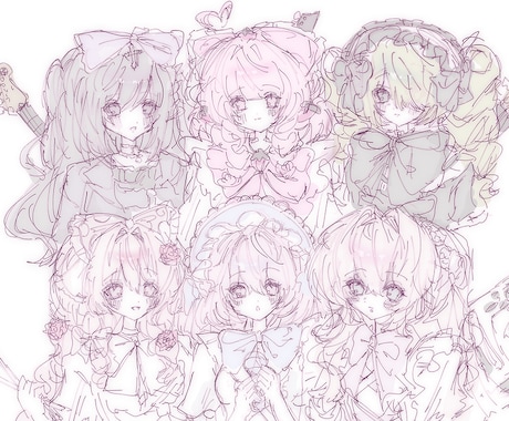 ふわふわゆるっとした雰囲気のイラスト描きます 淡く甘いゆるふわなタッチでお描きします♩ イメージ1