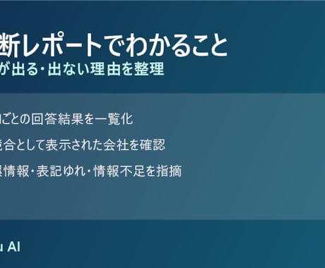 AI時代の集客入口を診断します あなたのお店はAIに「存在していますか？」 イメージ2