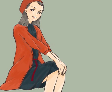 最短即日!お洒落なイラスト描きます 似顔絵やペットとのツーショットなども◎ イメージ2