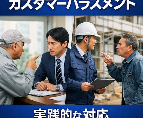 建設業のカスハラ対応を実践的に支援します 10月法改定の建設現場の実例から学ぶ実践的な対応策のセミナー イメージ1