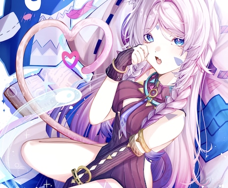 Vtuberやゲームキャラクターを主に描いてます イラスト制作は睡眠と同じぐらい大好きです！！ イメージ1