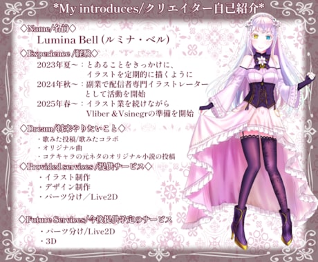 どんなイラストでも5,000円～承ります VTuber用立ち絵、一枚絵、アイコンその他なんでもOK！ イメージ2