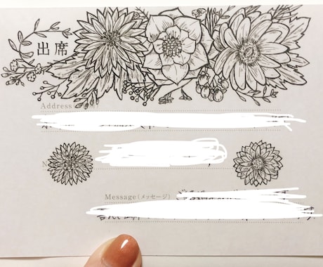 思い出に残る招待状アートお描きします 結婚式の招待状、かわいいイラスト付きで返信しませんか？ イメージ2