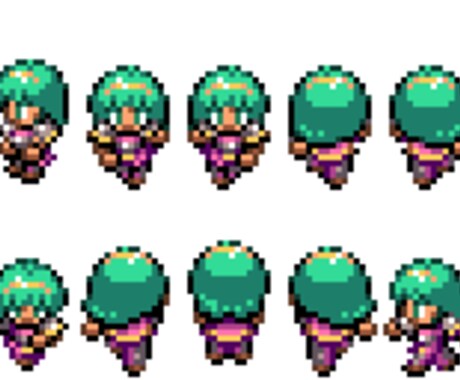自作RPGのドット絵を作成します RPGキャラクター、戦闘背景、敵キャラクターなどのドット絵 イメージ2