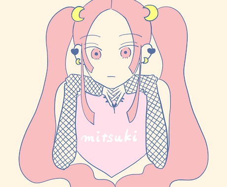 かわいい女の子のアイコン描きます 韓国っぽ♡推し活♡Vtuber系の可愛いイラスト イメージ1