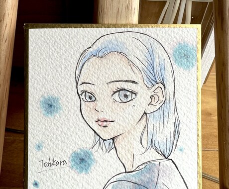 アイコン、商用可。イラスト描きます アナログイラストを描きます。水彩、アクリル、ペン等使用。 イメージ2
