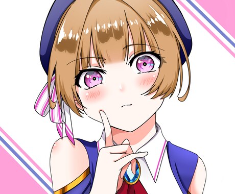 アニメ塗りの可愛い女の子のイラスト描きます 一度に一件のみ対応！一件一件丁寧に対応いたします。 イメージ1