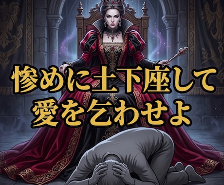 裏切った男を激しく後悔させ土下座で愛を乞わせます 貴女を捨てた愚かな男に絶望を刻み、惨めに愛を乞う奴隷へ落とす イメージ2